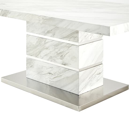 Parker High Gloss Coffee Table In Magnesia Marble Effect