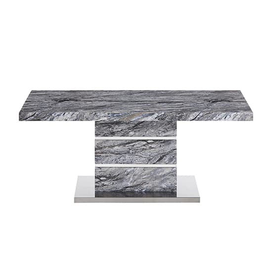 Parker High Gloss Coffee Table In Melange Marble Effect