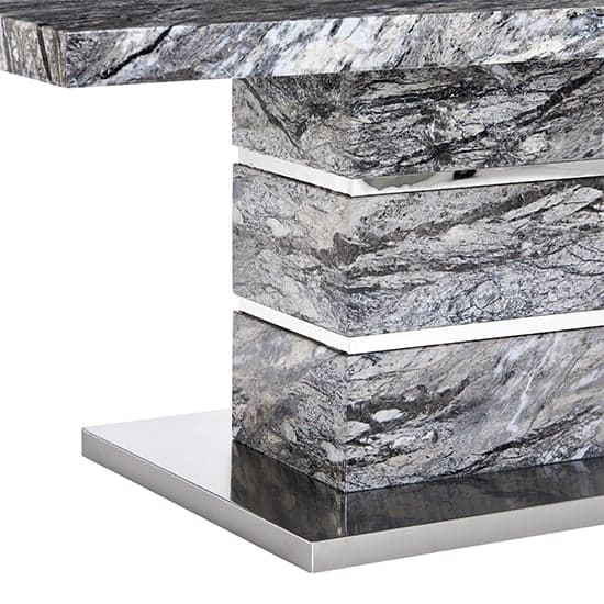 Parker High Gloss Coffee Table In Melange Marble Effect