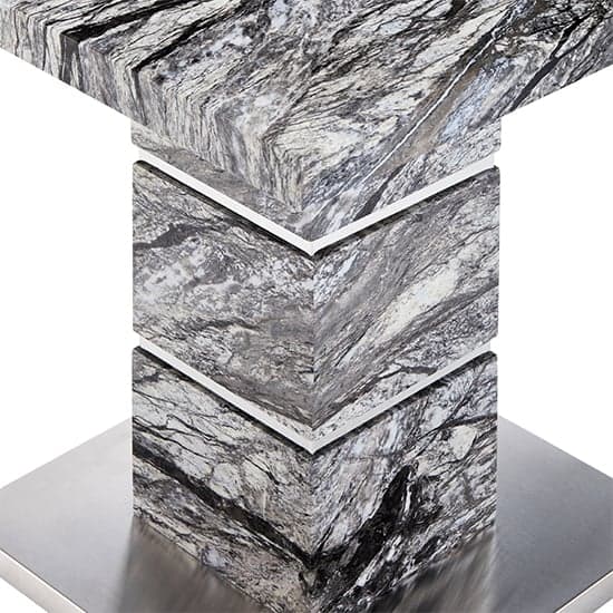 Parker High Gloss Lamp Table In Melange Marble Effect
