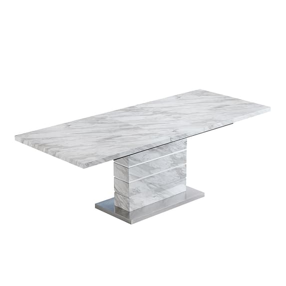 Parker Large Extending Dining Table In Magnesia Marble Effect