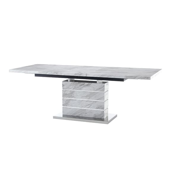 Parker Large Extending Dining Table In Magnesia Marble Effect