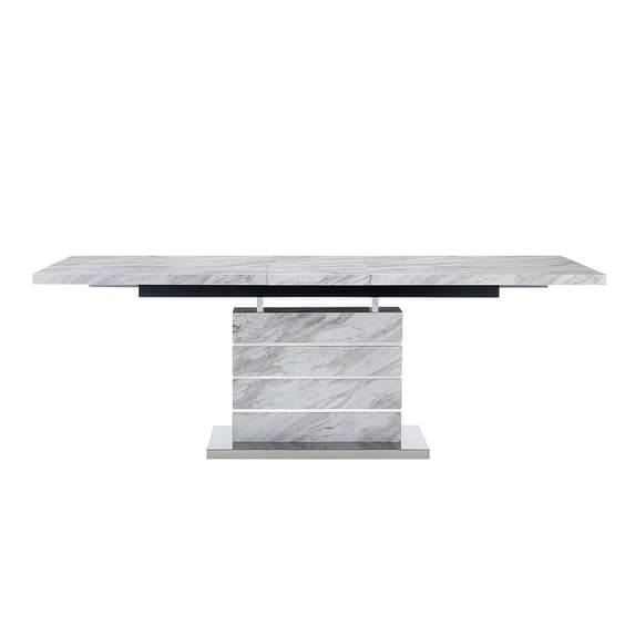 Parker Large Extending Dining Table In Magnesia Marble Effect