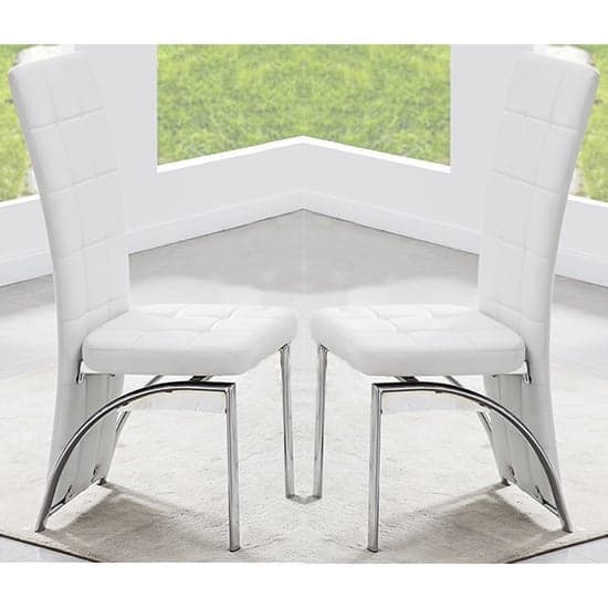 Parker Large Extending Magnesia Dining Table 6 Riverton White Chairs