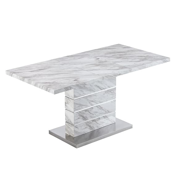 Parker Small Extending Dining Table In Magnesia Marble Effect