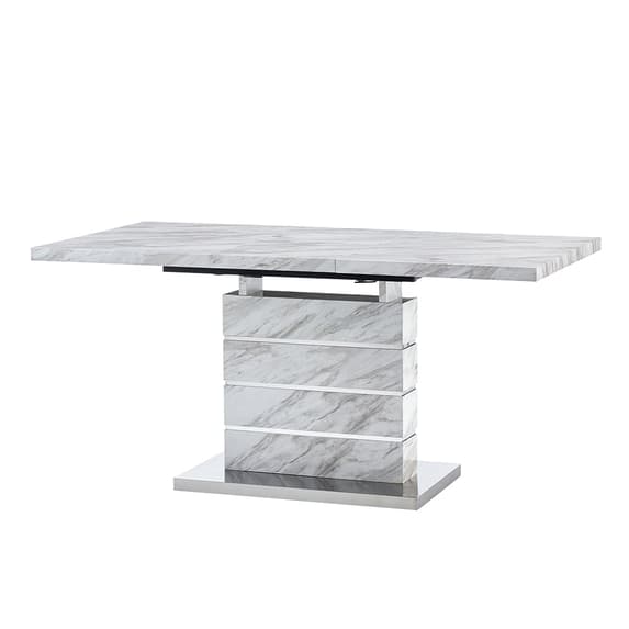 Parker Small Extending Dining Table In Magnesia Marble Effect