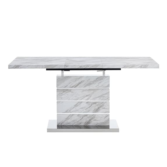 Parker Small Extending Dining Table In Magnesia Marble Effect