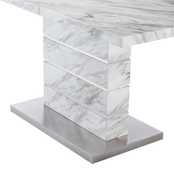 Parker Small Extending Dining Table In Magnesia Marble Effect