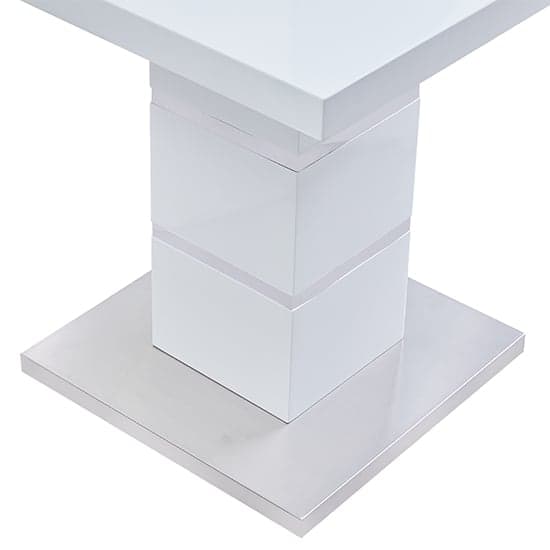 Parker Square High Gloss Lamp Table In White