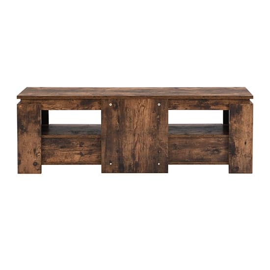 Portal Wooden TV Stand With 2 Drawers In Rustic Oak