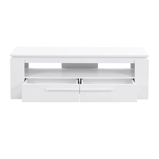 Portal Wooden TV Stand With 2 Drawers In White