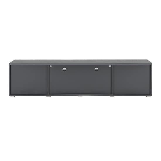 Princeton High Gloss TV Stand Sideboard In Grey With LED Lights