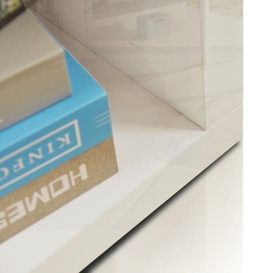 Quincy High Gloss Shelving Unit In White