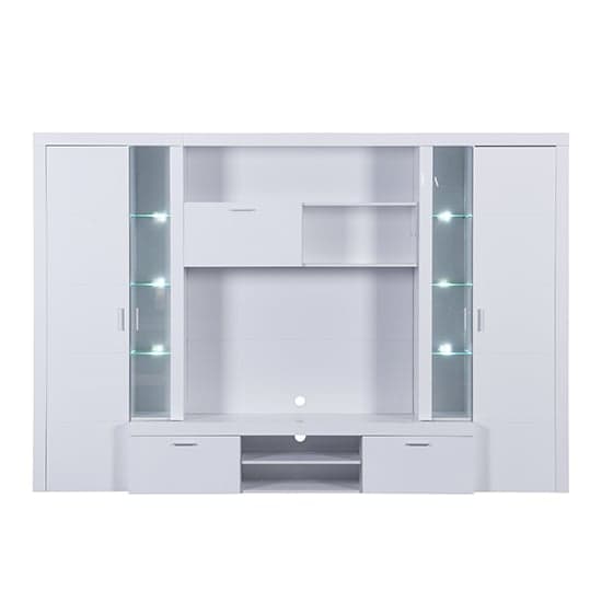 Ramona Entertainment Unit White With High Gloss Fronts And LED