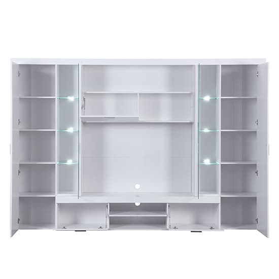 Ramona Entertainment Unit White With High Gloss Fronts And LED