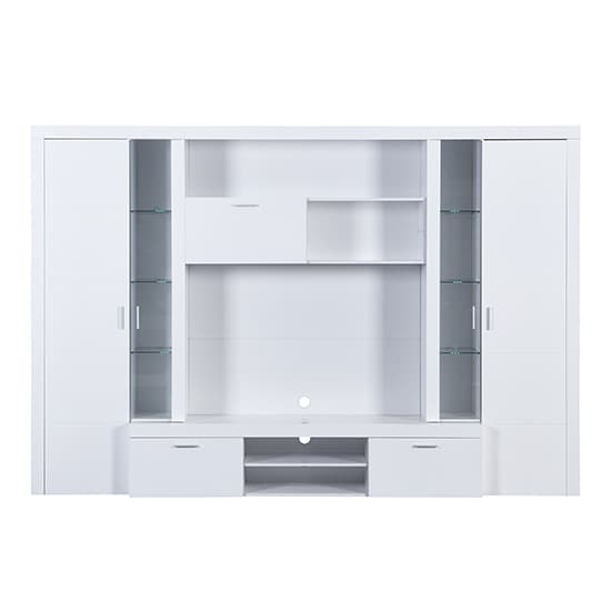 Ramona Entertainment Unit White With High Gloss Fronts And LED