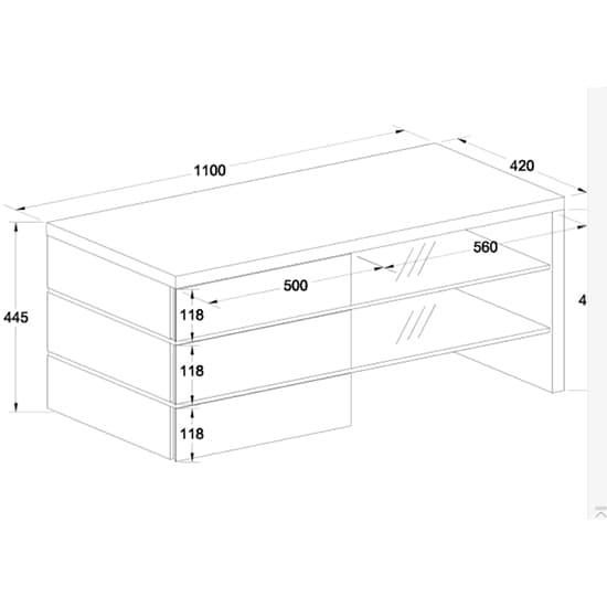 Solana High Gloss TV Stand In White With LED Lighting