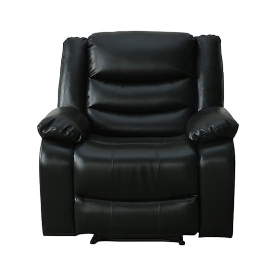 Sorrento Bonded Leather Recliner 1 Seater Sofa In Black