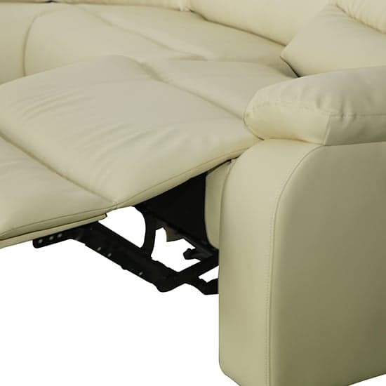 Sorrento Bonded Leather Recliner Corner Sofa In Ivory