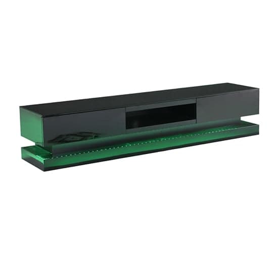 Stalely High Gloss TV Stand In Black With Multi LED Lighting