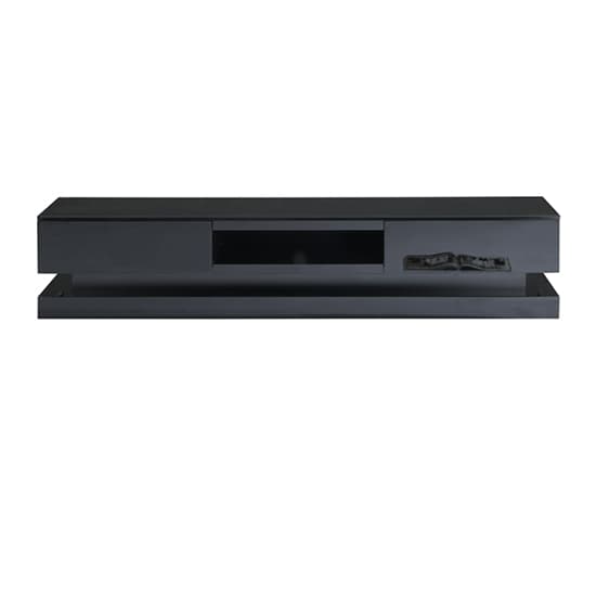 Stalely High Gloss TV Stand In Black With Multi LED Lighting