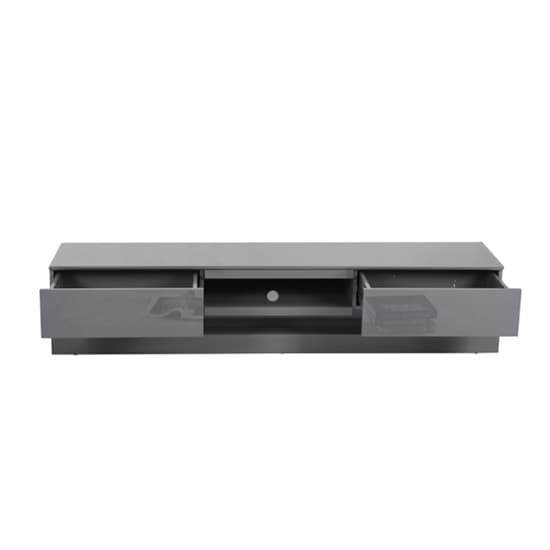 Stalely High Gloss TV Stand In Grey With Multi LED Lighting