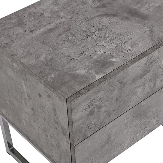 Strasburg Bedside Cabinet With 2 Drawers In Concrete Effect
