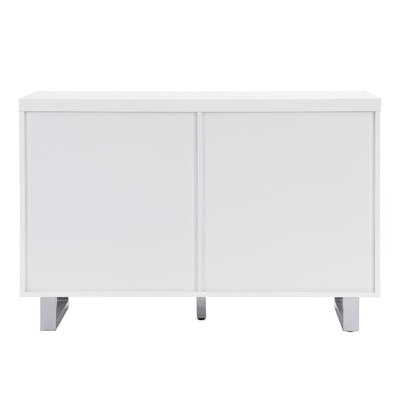 Swazi Filo Effect Small Sideboard With 1 Door 3 Drawer In White