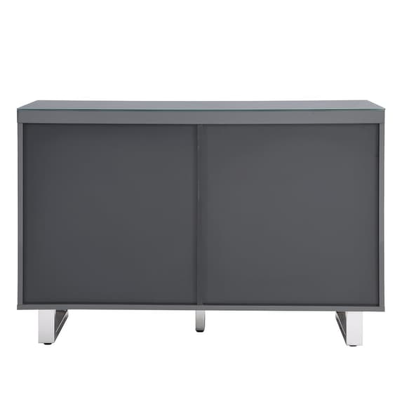 Swazi Melange Effect Small Sideboard With 1 Door 3 Drawer In Grey