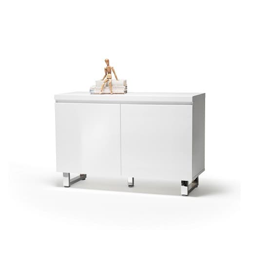 Swazi Small High Gloss Sideboard With 2 Doors In White