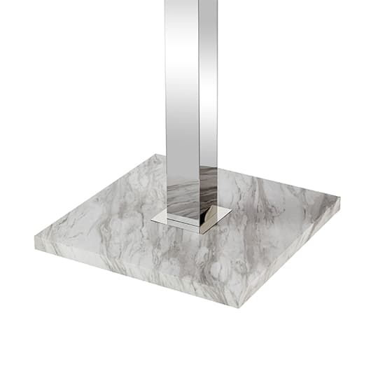 Topeka High Gloss Bar Table Square In Magnesia Marble Effect