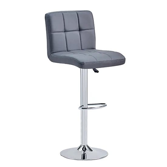 Topeka Magnesia Effect High Gloss Bar Table 4 Concord Grey Stools