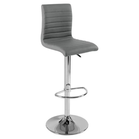 Topeka Magnesia Effect High Gloss Bar Table 4 Rifle Grey Stools