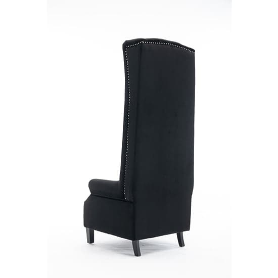 Trent Tall Upholstered Velvet Porter Chair In Black