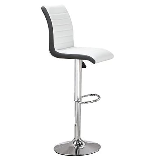 Tupelo White Gloss Bar Table 2 Riga White And Black Bar Stools