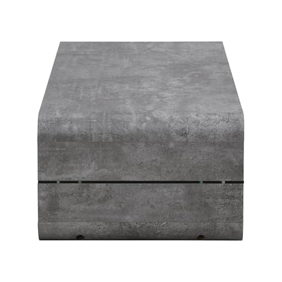 Xenia Wooden Coffee Table With Shelf In Concrete Effect