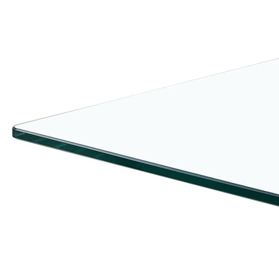 Zagreb Clear Glass Coffee Table With White High Gloss Base